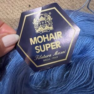 Filatura Masai Mohair  Blue Mohair Yarn